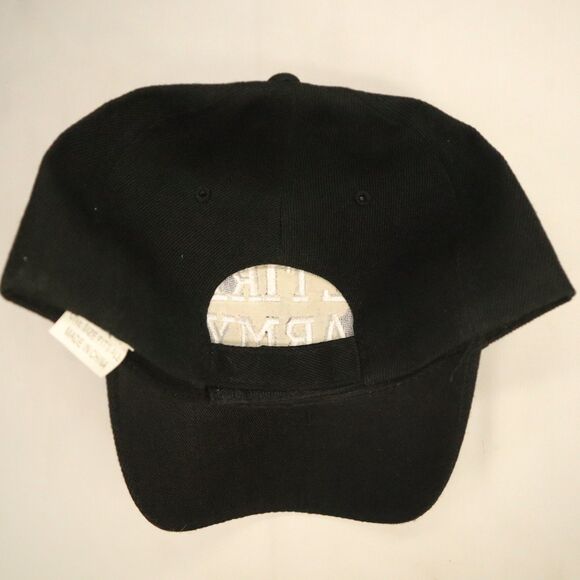 Retired Army Ball Cap Hat Black w/white letters hook & loop adjustable - Picture 3 of 9